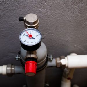 Hot water heater pressure valve.